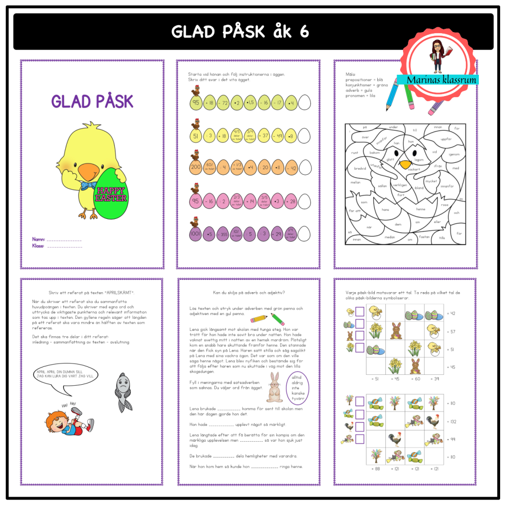 Glad påsk åk 6