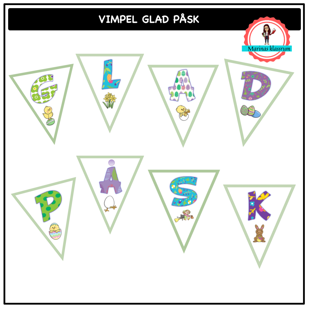 Glad påsk vimpel