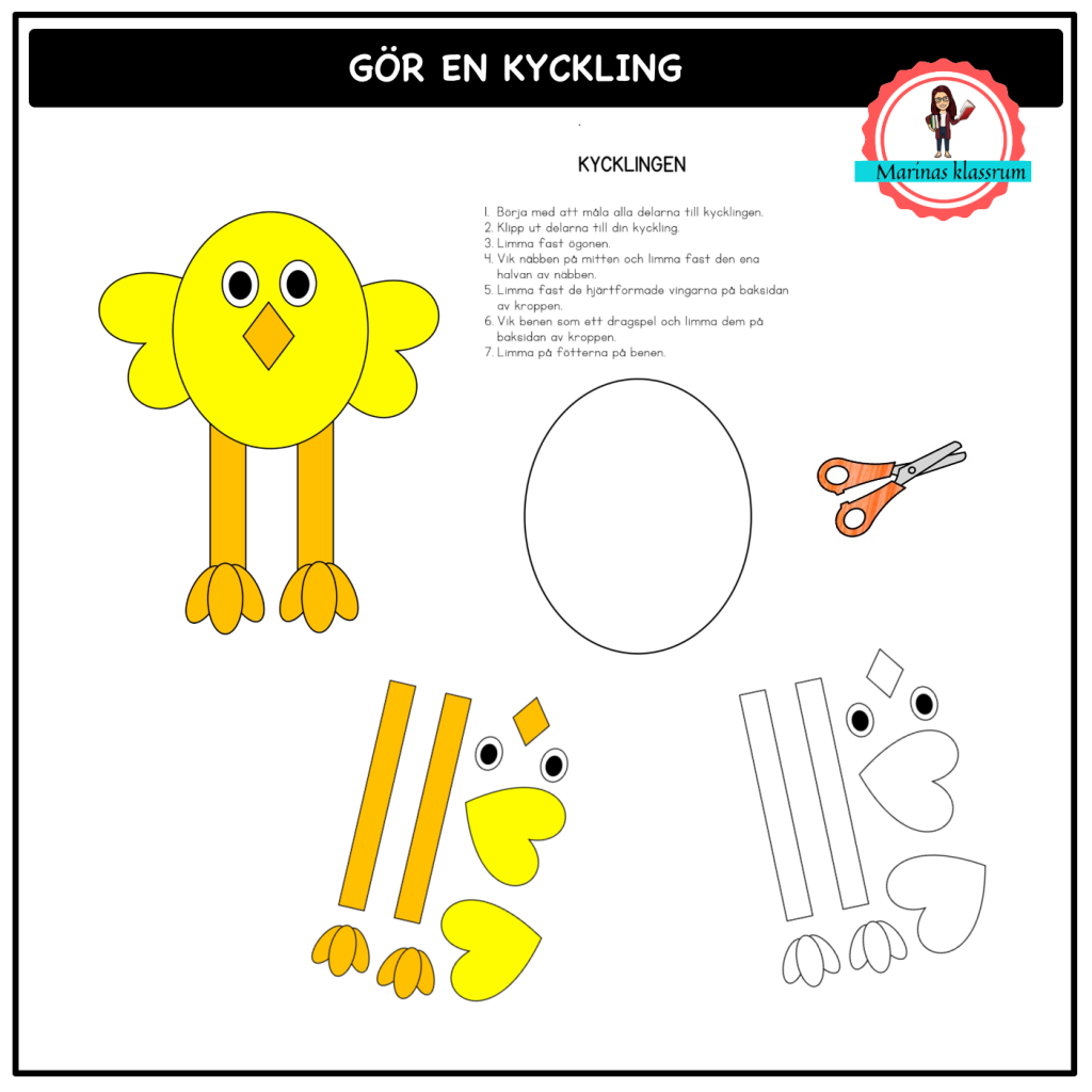 Påskpyssel – Kycklingen