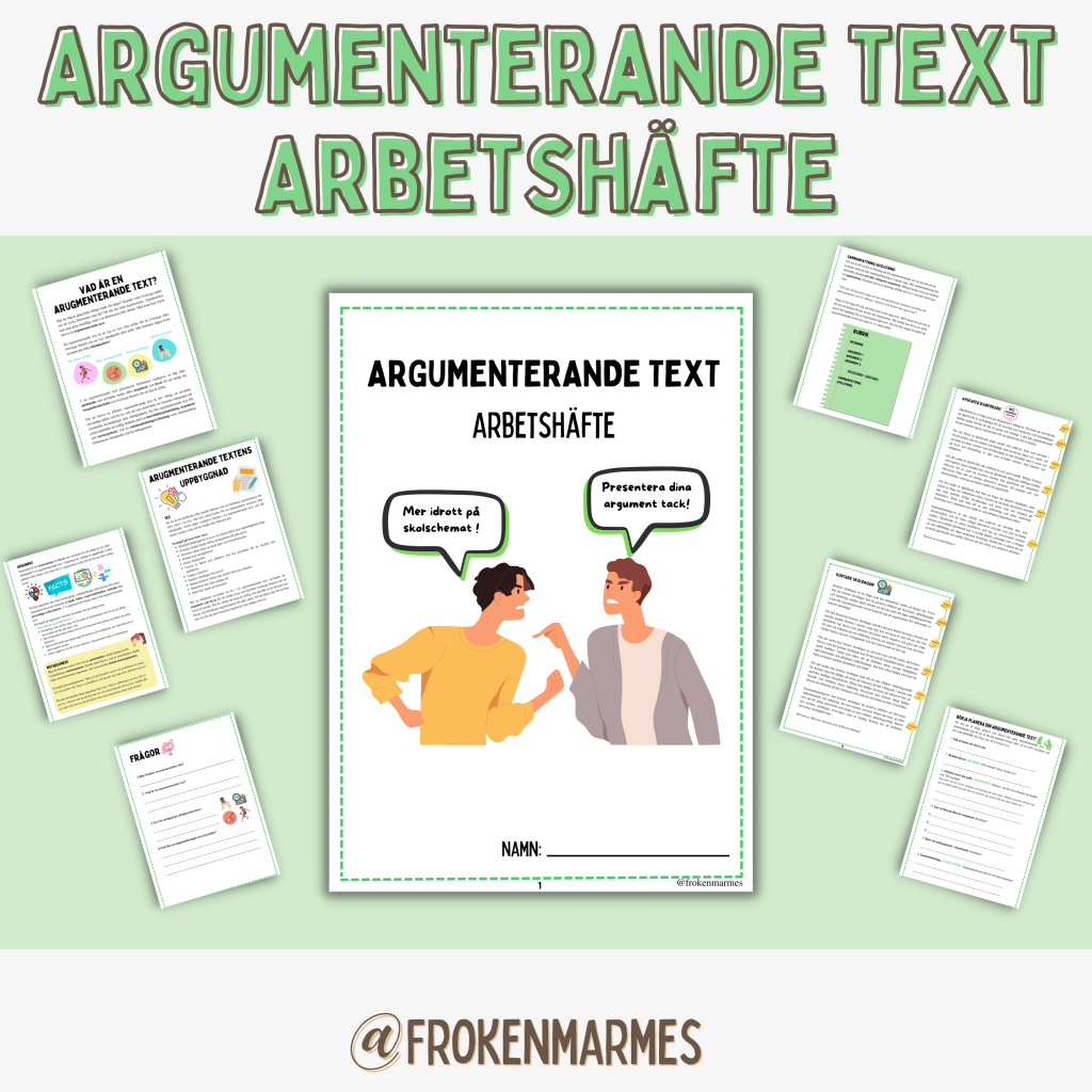 Argumenterande text – Arbetshäfte