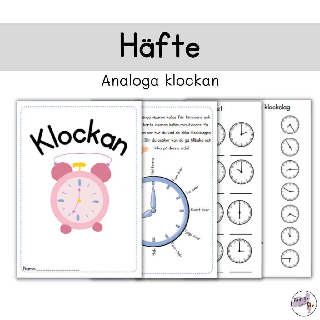 Häfte analoga klockan