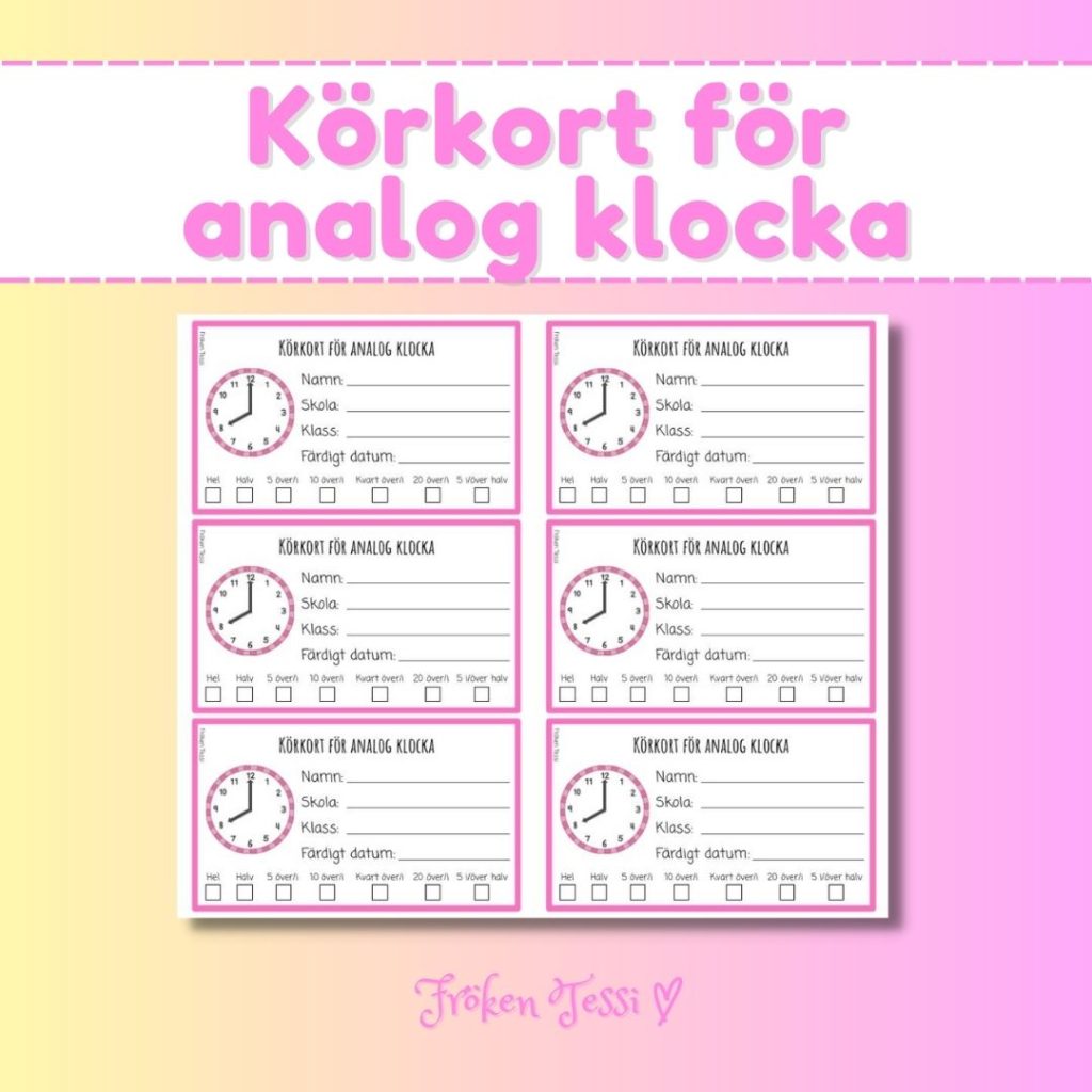 Körkort för analog klocka