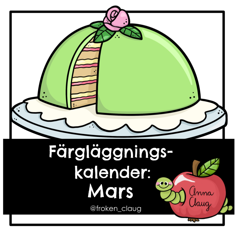 Färgläggningskalender: Mars