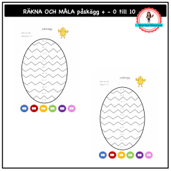 Räkna och måla påskägg
