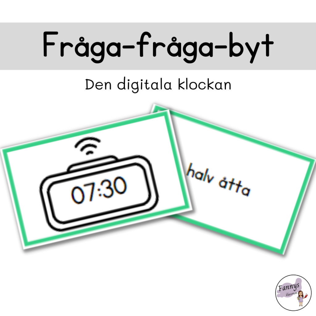 Fråga- fråga- byt digitala klockan