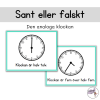 Sant eller falskt analoga klockan