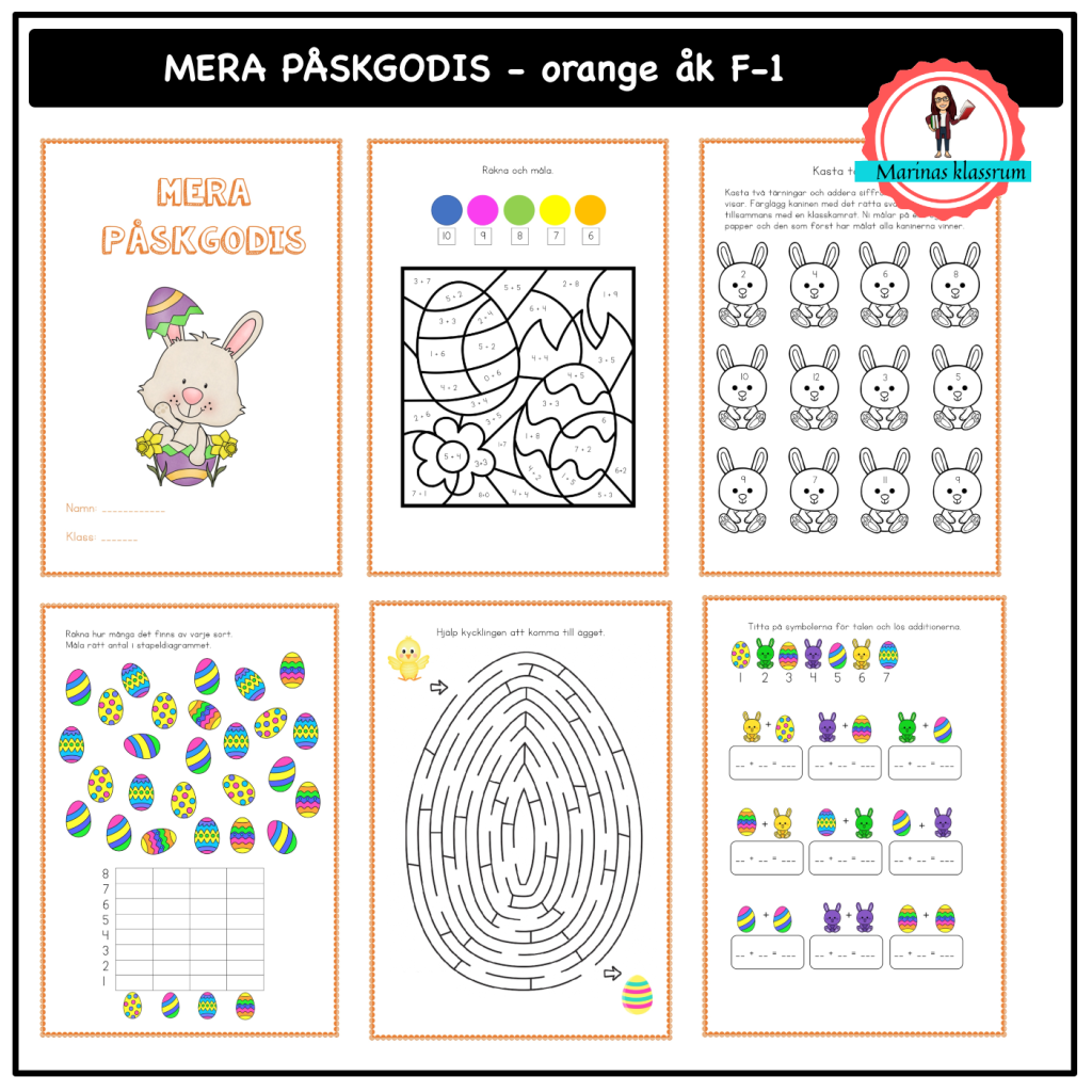 Mera påskgodis orange åk F-1