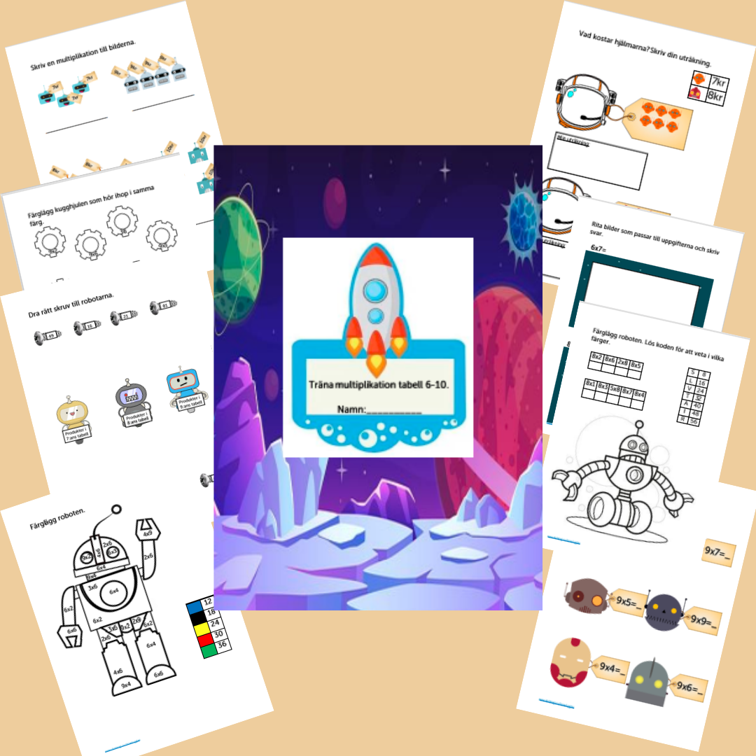 Multiplikation tabellerna 6-10.