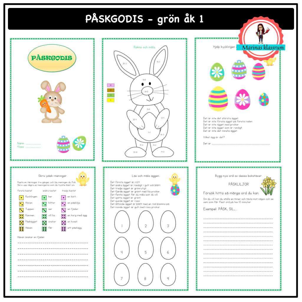 Påskgodis grön åk 1
