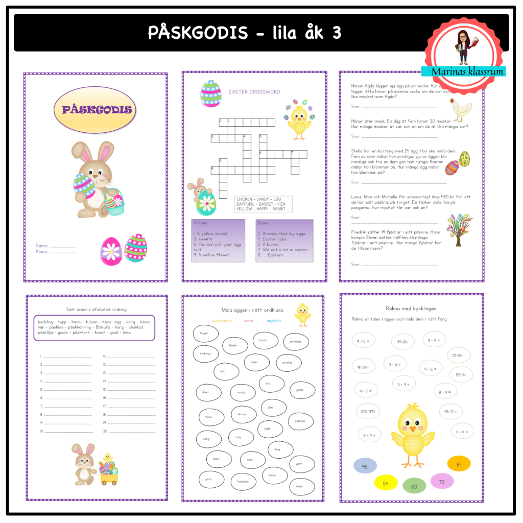 Påskgodis lila åk 3