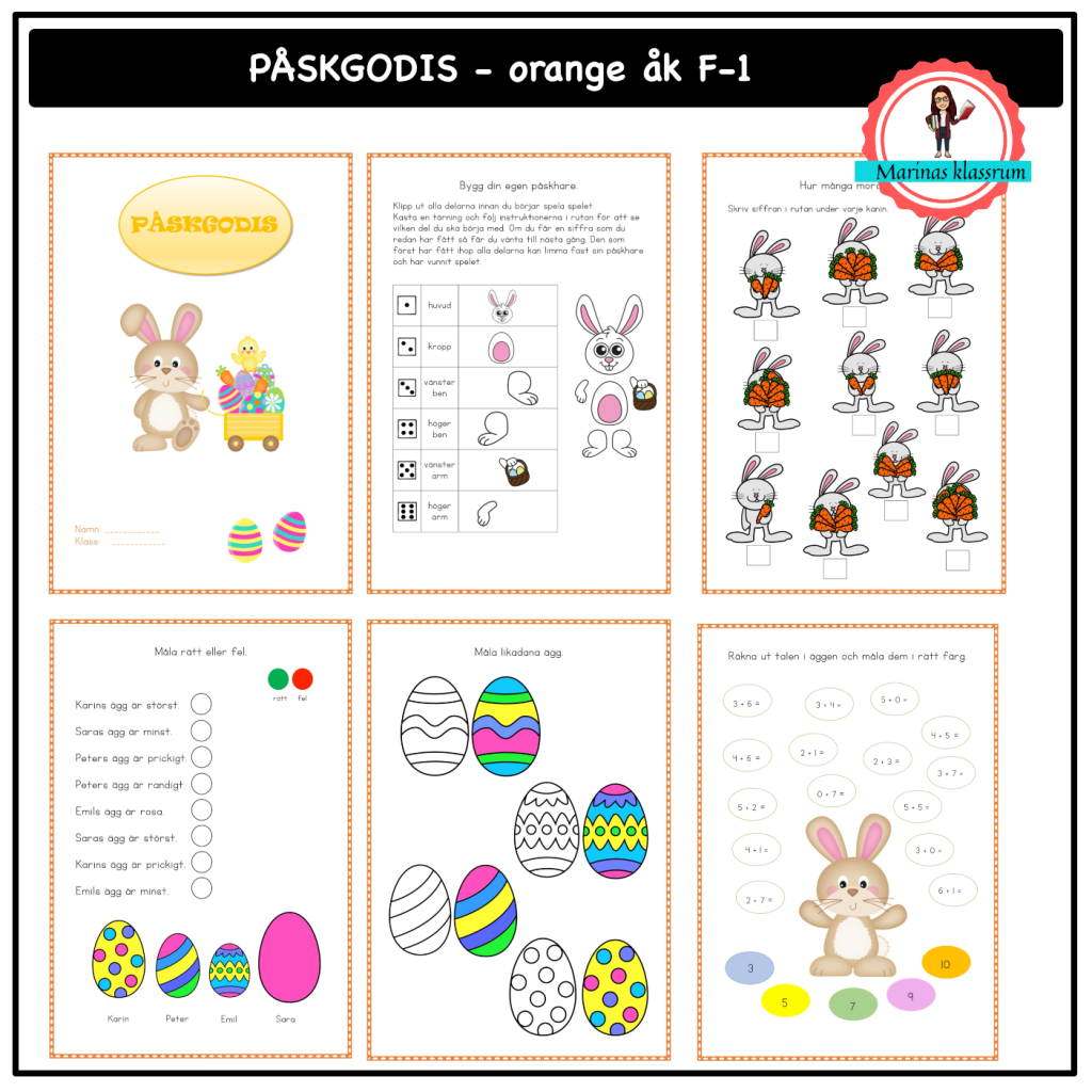 Påskgodis orange åk F-1