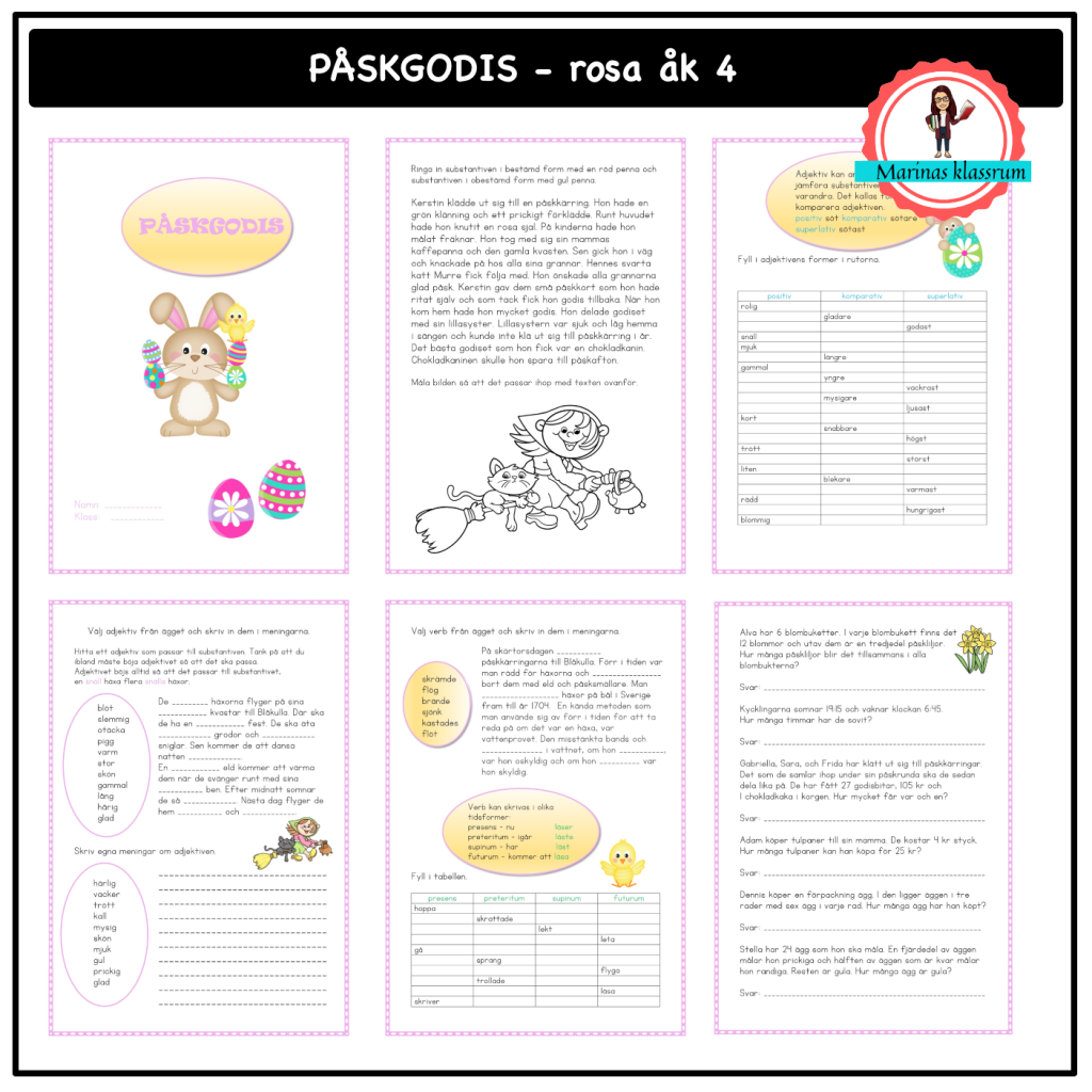 Påskgodis rosa åk 4