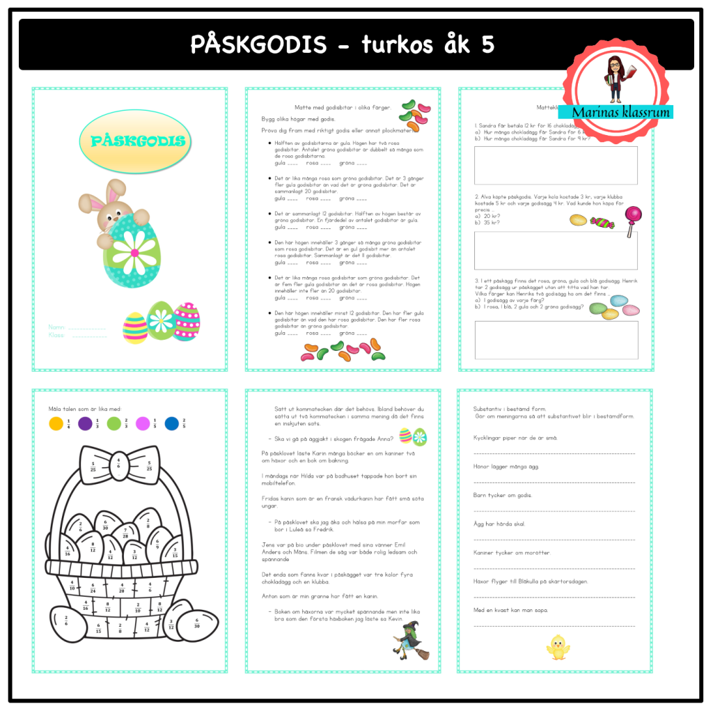 Påskgodis turkos åk 5