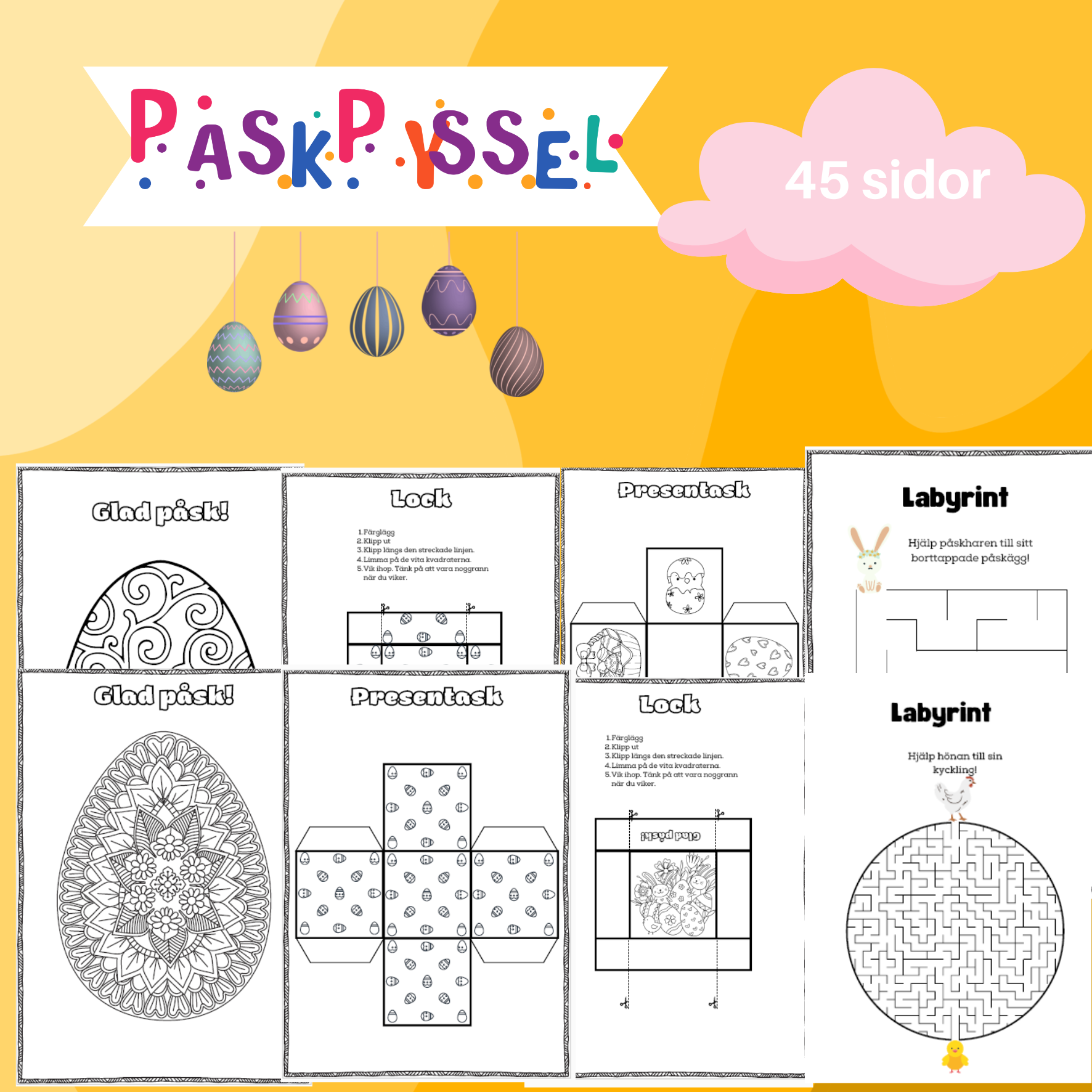 Påskpyssel stort häfte