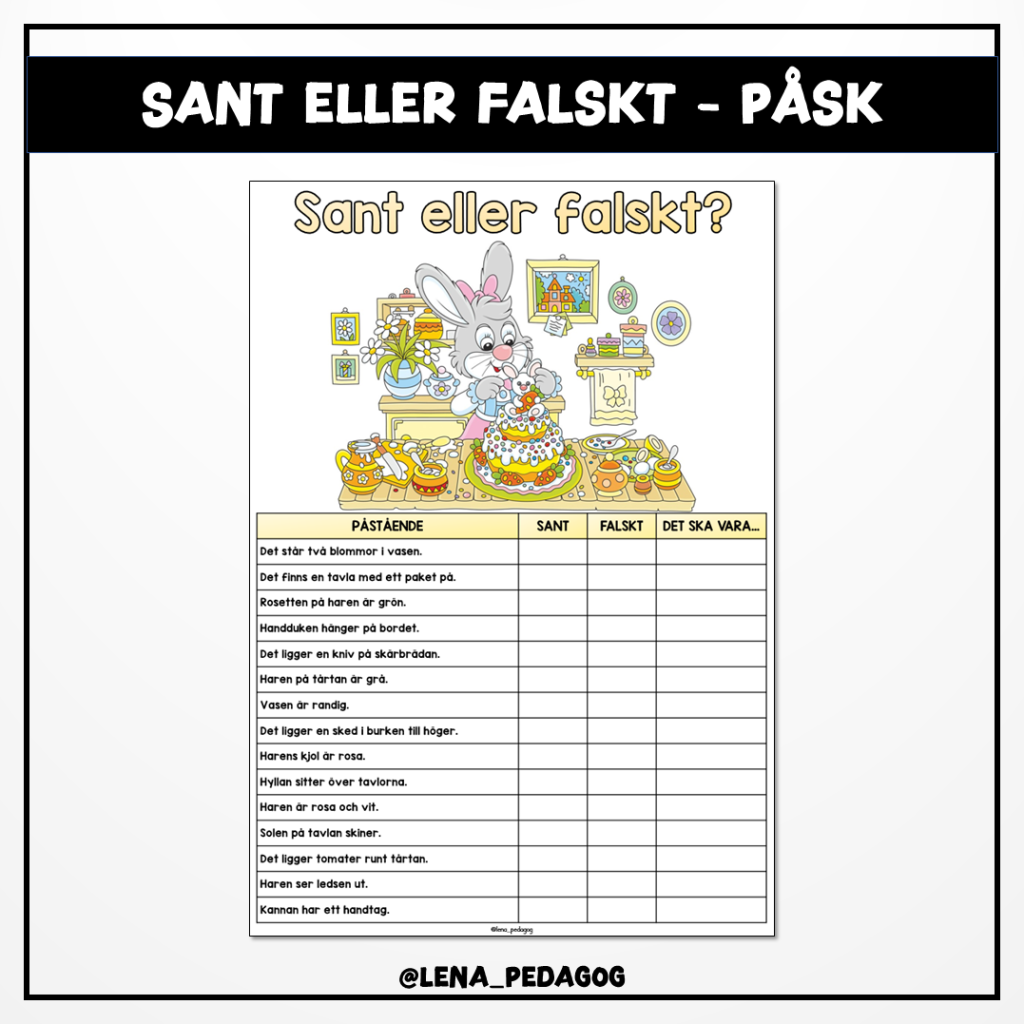 Sant eller falskt? – påsk
