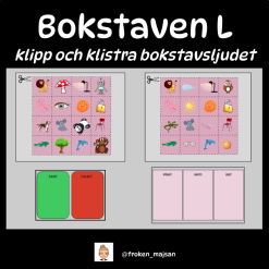 Bokstaven L - klipp och klistra bokstavsljudet