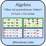 Algebra, obekanta tal – 24 kort - bild 1