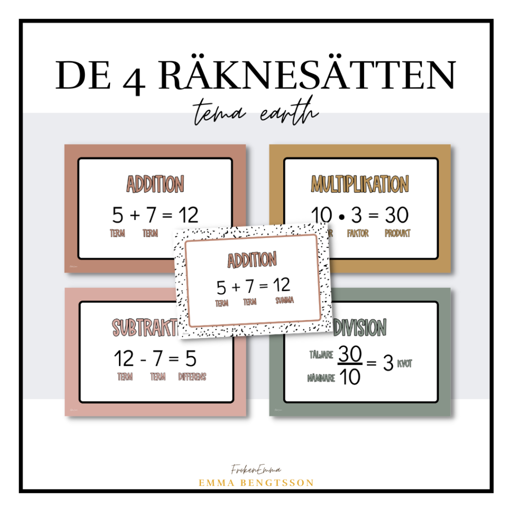 Earth: de fyra räknesätten