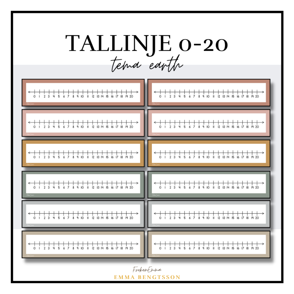 Earth: tallinje 0-20