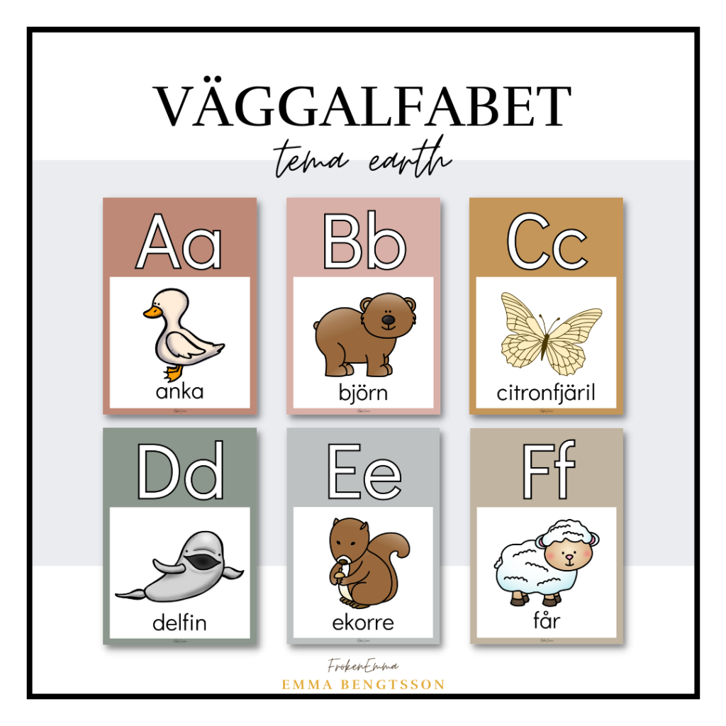 Earth: väggalfabet