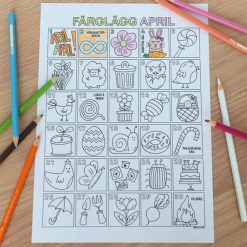 Färglägg april - kalender
