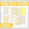 Mönstrat papper till pyssel - tema påsk
