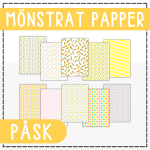 Mönstrat papper till pyssel – tema påsk - bild 1