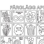Färglägg april – kalender - bild 2