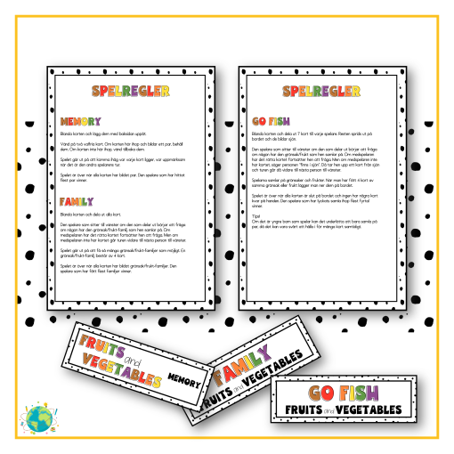 Fruits and Vegetables - 3 games