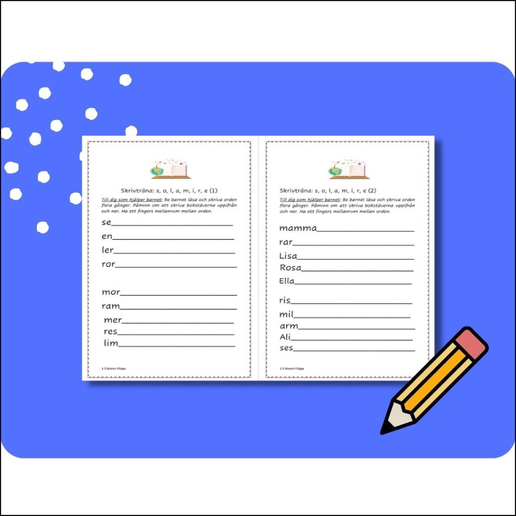 Skrivträna år 1 – nivå 2