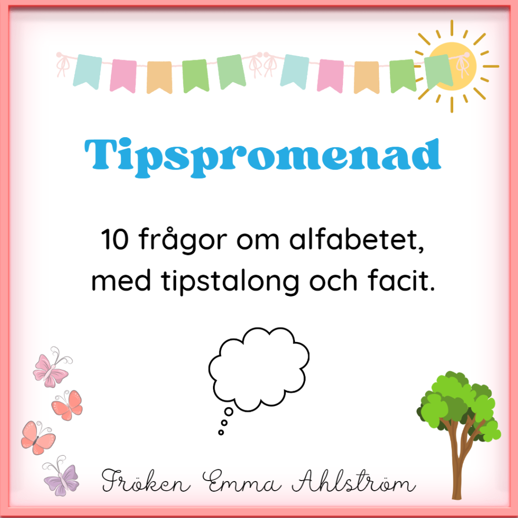 TIPSPROMENAD – ALFABETET