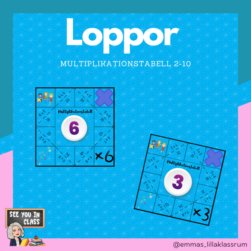 Multiplikationsloppor tabell 2-10