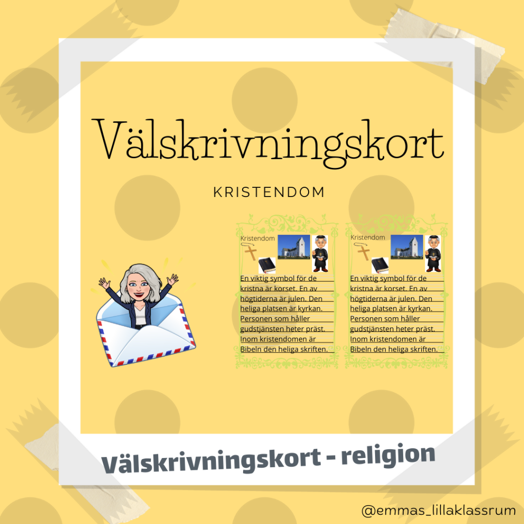 Välskrivningskort – de Abrahamitiska religionerna