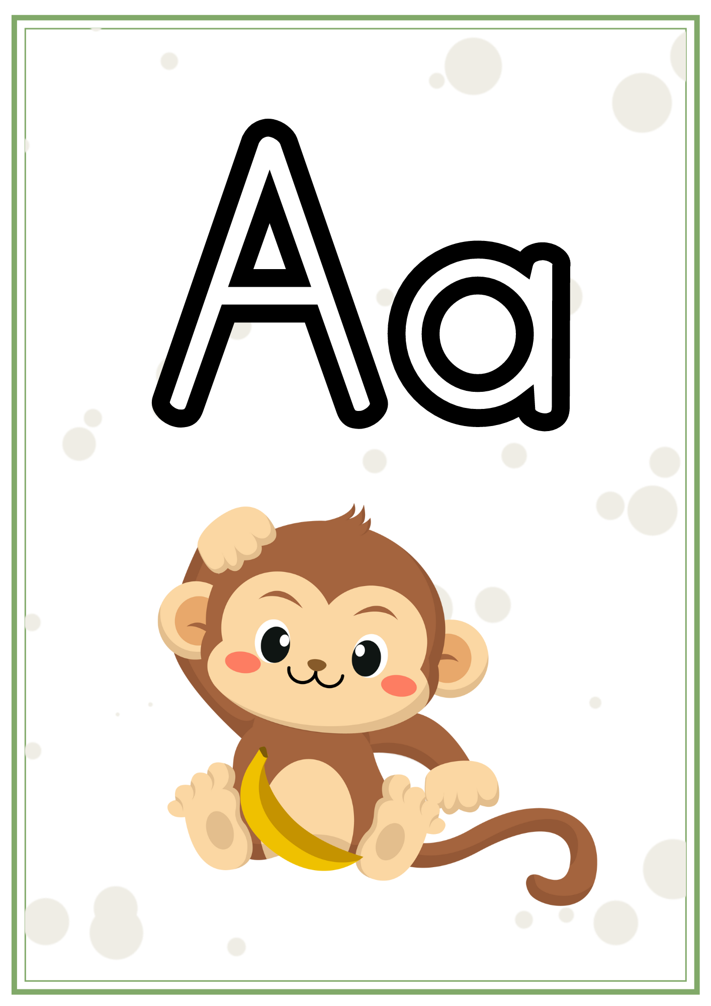 Väggalfabet- två versioner (med och utan hjälplinjer)