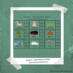 Nypkort - vilken bokstav fattas? (ord med fyra bokstäver)