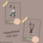 Väggalfabet – djur (med stödlinjer) - bild 1