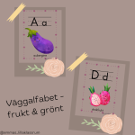 Väggalfabet – frukt & grönt (med stödlinjer) - bild 1
