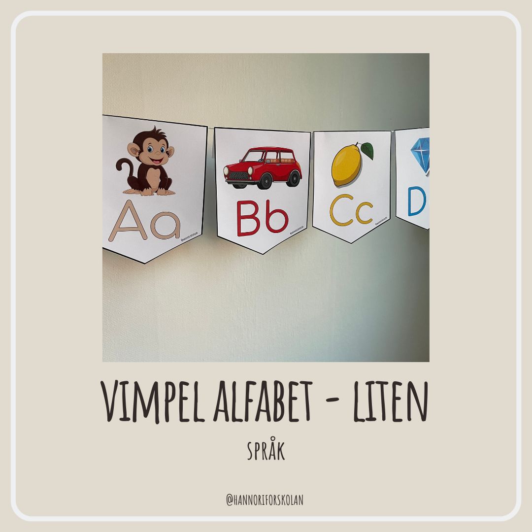 Vimpel - alfabetet liten