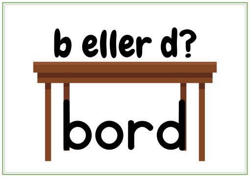 Skyltar/posters lilla b och lilla d