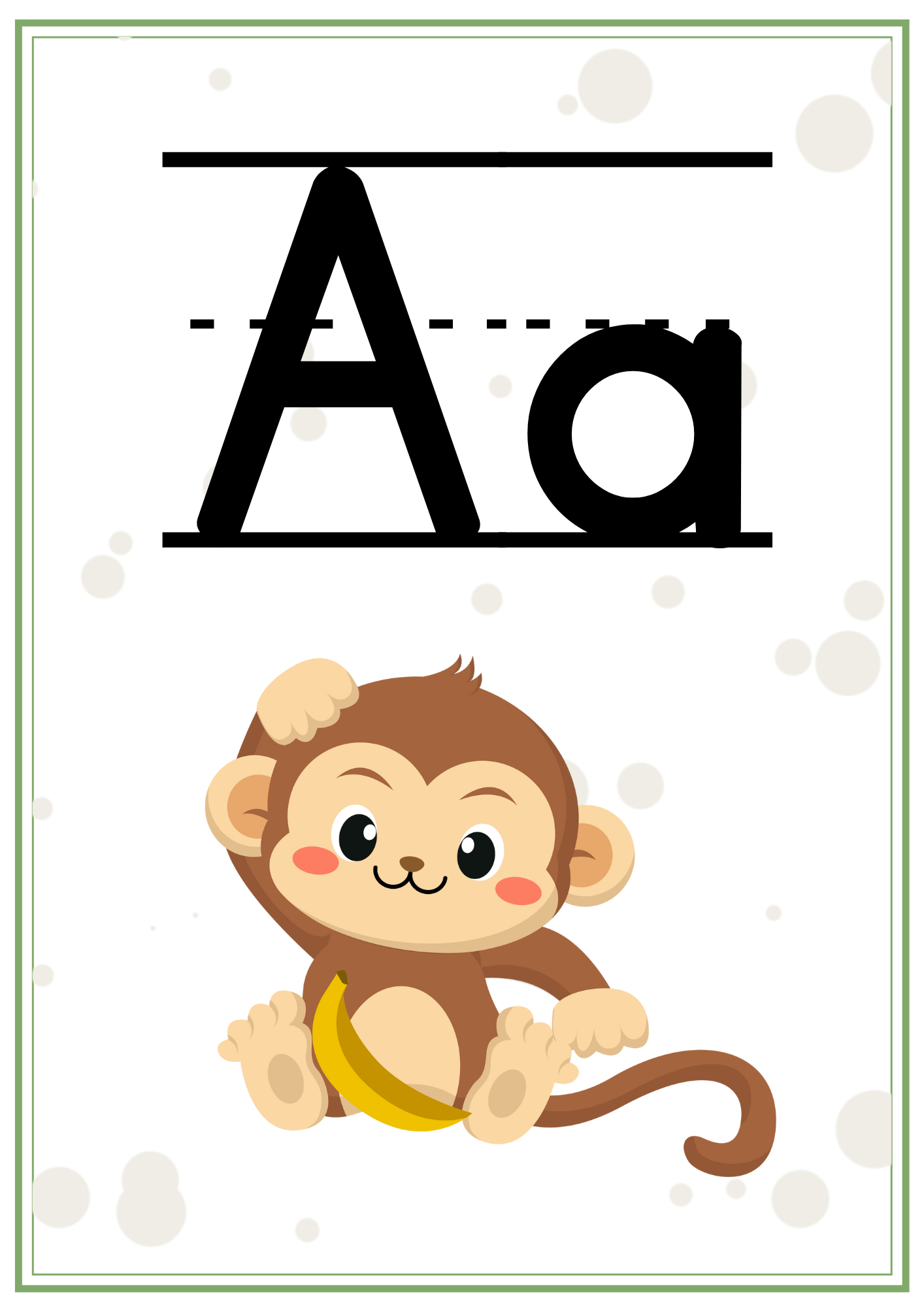 Väggalfabet- två versioner (med och utan hjälplinjer)