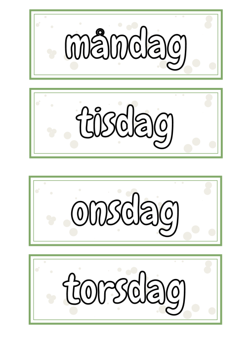 Skyltar till tavlan