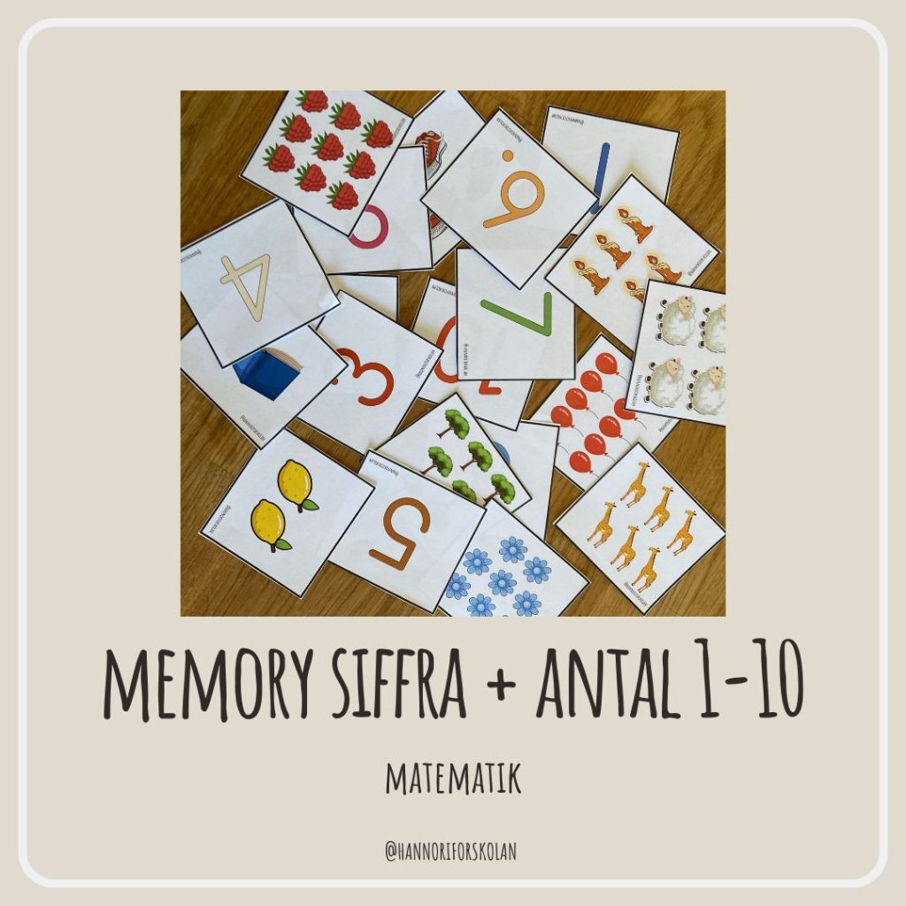 Memory siffra + antal 1-10