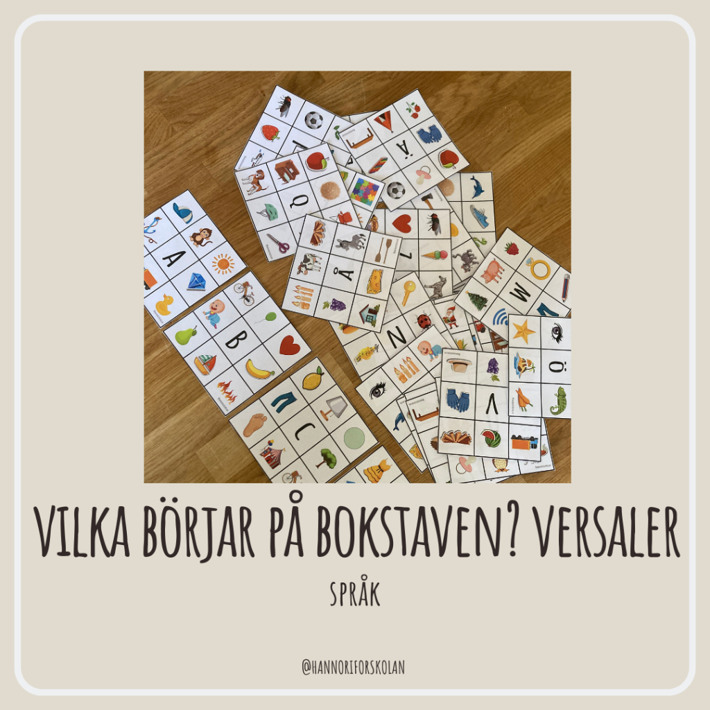 Vilka börjar på bokstaven? VERSALER