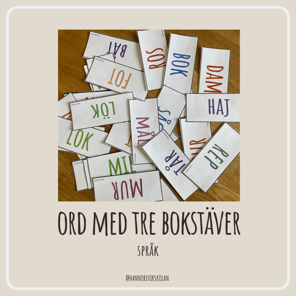 Ord med tre bokstäver