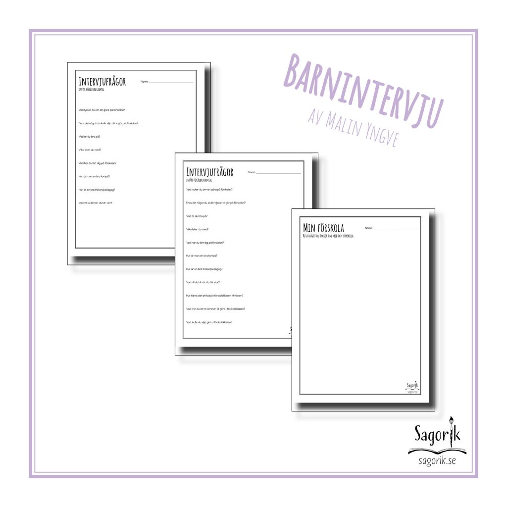 Barnintervju förskola – Intervjufrågor inför föräldrasamtal/utvecklingssamtal