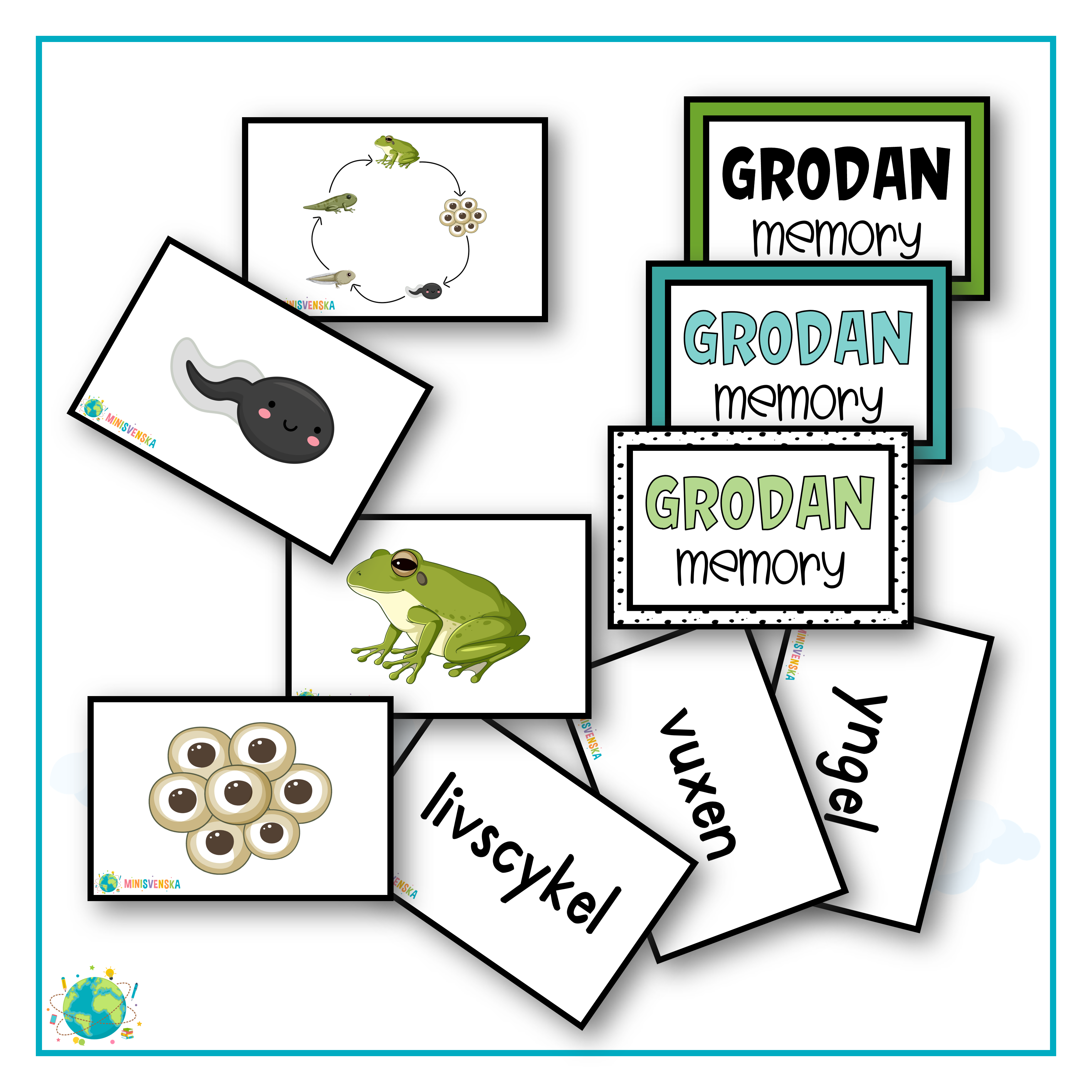 Ordförståelse - Grodan och Memory