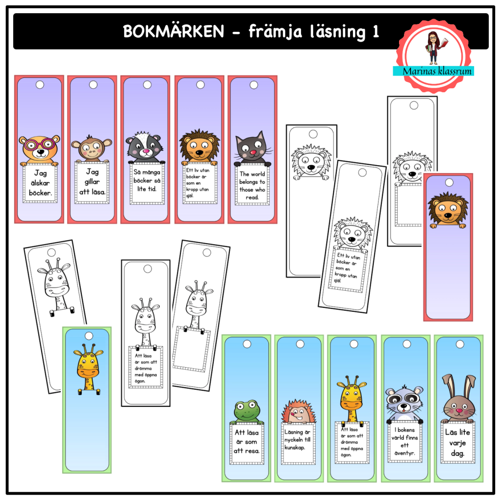 Bokmärken främja läsning 1