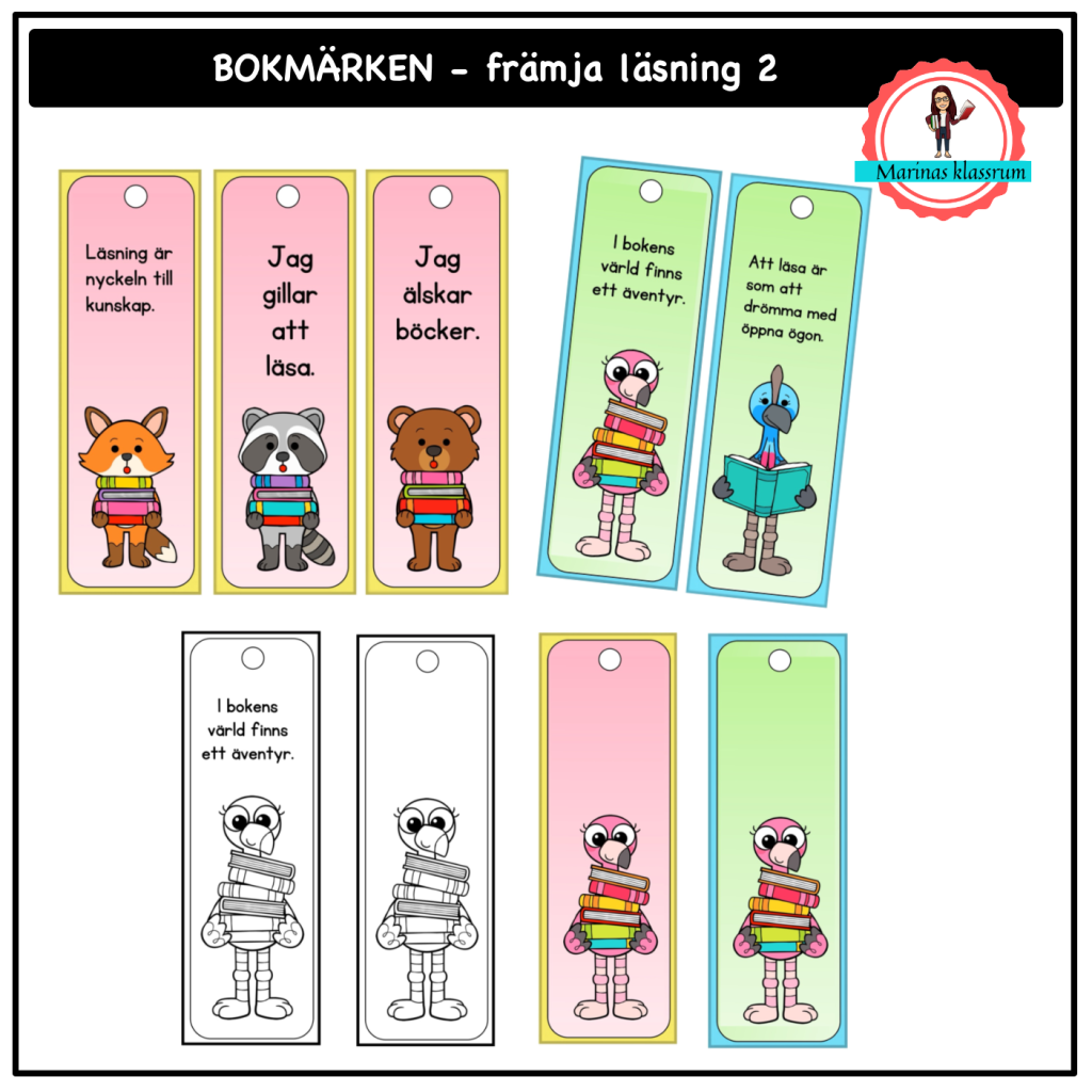Bokmärken främja läsning 2