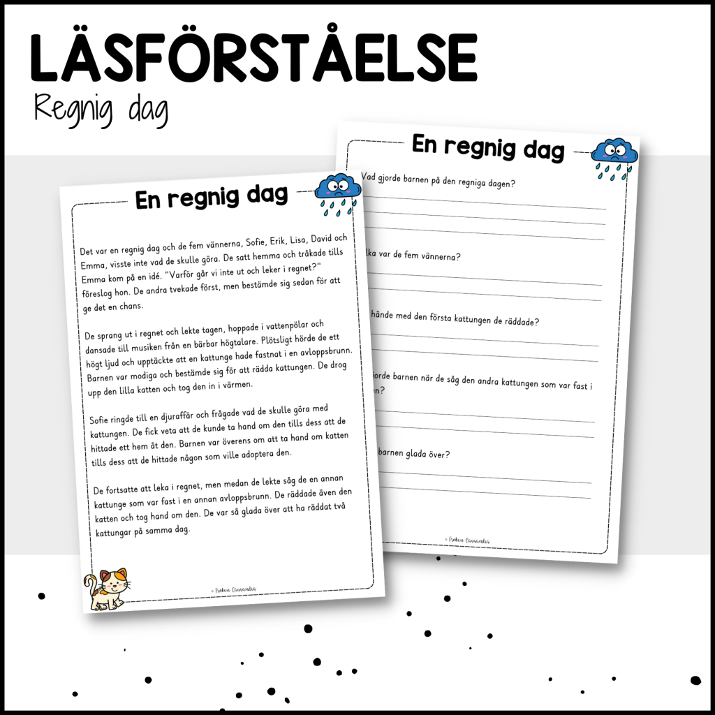 Läsförståelse: en regnig dag