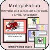 Multiplikation - bilden döljer några av rutorna